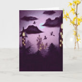 Spooky Halloween Kaart (Gele Bloem)