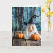 Spooky Halloween Kaart (Gele Bloem)