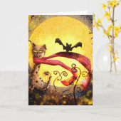 Spooky Halloween Kaart (Gele Bloem)