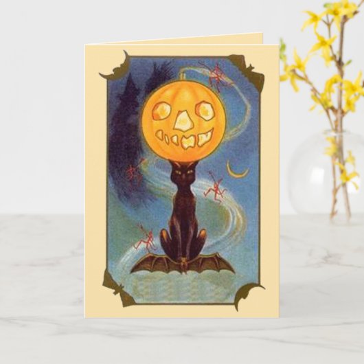 Spooky  Halloween Kaart (Gele Bloem)