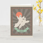 Spooky Halloween Kaart (Gele Bloem)