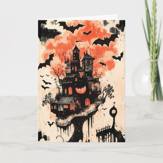 Spooky Halloween Kaart (Voorkant)