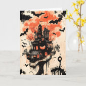 Spooky Halloween Kaart (Gele Bloem)