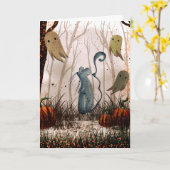 Spooky Halloween Kaart (Gele Bloem)