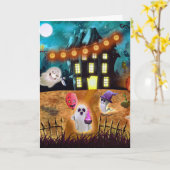 Spooky Halloween Kaart (Gele Bloem)