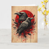 Spooky Halloween Kaart (Gele Bloem)