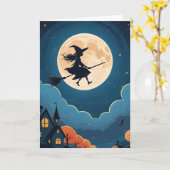 Spooky Halloween Kaart (Gele Bloem)