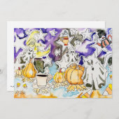 Spooky Halloween-kaart Feestdagenkaart (Voorkant / Achterkant)