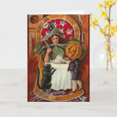Spooky Halloween-kaart Kaart (Gele Bloem)