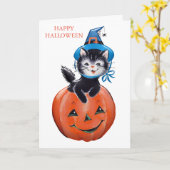 Spooky Halloween-kaart Kaart (Gele Bloem)