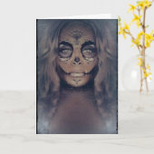 Spooky Halloween-kaart Kaart (Gele Bloem)