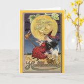Spooky Halloween-kaart Kaart (Gele Bloem)