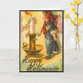 Spooky Halloween-kaart Kaart (Gele Bloem)