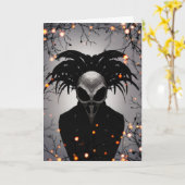 Spooky Halloween-kaart Kaart (Gele Bloem)