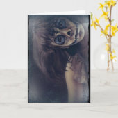 Spooky Halloween-kaart Kaart (Gele Bloem)