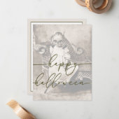 Spooky Halloween Kaart Sjabloon (Voorkant / Achterkant in situ)