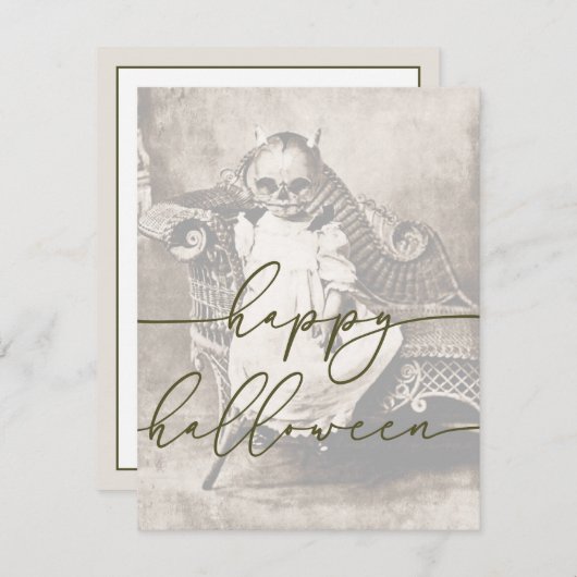 Spooky Halloween Kaart Sjabloon (Voorkant / Achterkant)