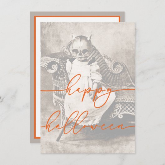 Spooky Halloween Kaart Sjabloon (Voorkant / Achterkant)