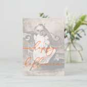 Spooky Halloween Kaart Sjabloon (Staand voorkant)