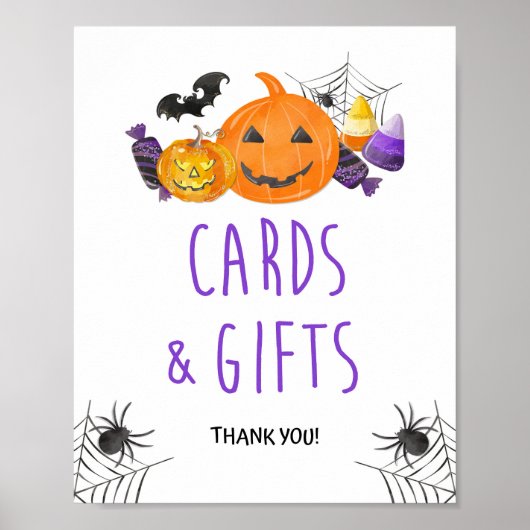 Spooky Halloween Kaarten & Cadeaus Tafelteken 8x10 Poster (Voorkant)