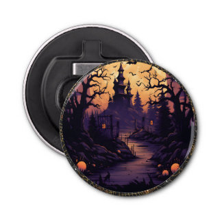 Spooky Halloween Kasteel knop flesopener Button Flesopener
