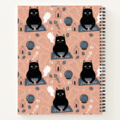 Spooky Halloween Kat Geesten Notitieboek (Achterkant)