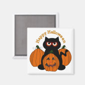 Spooky Halloween Kat Magneet (Voorkant / Achterkant)