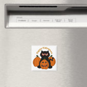 Spooky Halloween Kat Magneet (Insitu (Vaatwasser))