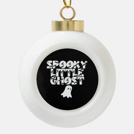 Spooky Halloween Keramische Bal Ornament (Voorkant)