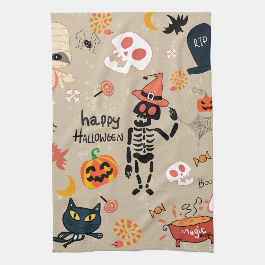 Spooky Halloween keukenhanddoeken (Verticaal)