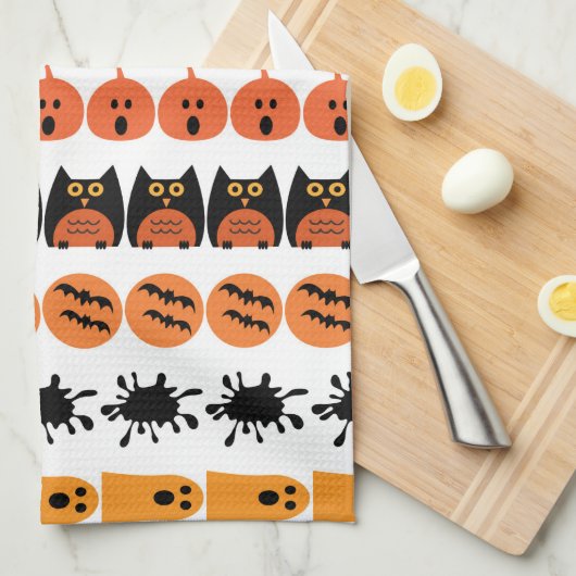 Spooky Halloween keukenhanddoeken (Quarter Fold)