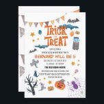 Spooky Halloween Kids Birthday Party Invitation Kaart<br><div class="desc">Uitnodiging van het haalleen-verjaardagsfeest kunt u aanpassen. Klik op de knop "Personaliseren" hierboven om de tekst op deze kaart te vervangen voor die Spooktacular herfst party</div>