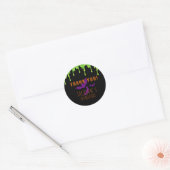 Spooky Halloween Kids Verjaardag Dank u Ronde Sticker (Envelop)