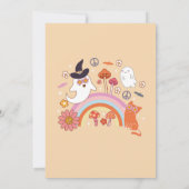 Spooky Halloween Kinder jaren 70 Retro  Kaart (Achterkant)