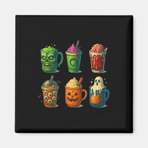 Spooky Halloween-koffie Drink Schattigee enge Mok Magneet