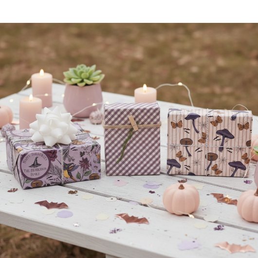 Spooky Halloween kolibrie & vlindertuin Inpakpapier Vel