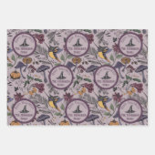 Spooky Halloween kolibrie & vlindertuin Inpakpapier Vel (Voorkant)