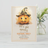 Spooky Halloween kostuum feest Kaart (Staand voorkant)