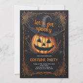 Spooky Halloween kostuum feest Kaart (Voorkant)