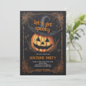Spooky Halloween kostuum feest Kaart (Staand voorkant)