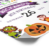 Spooky Halloween kostuum Kids Verjaardagsfeestje Poster (Hoek)
