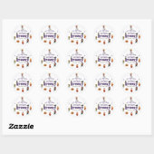 Spooky Halloween kostuum Kids Verjaardagsfeestje Ronde Sticker (Vel)