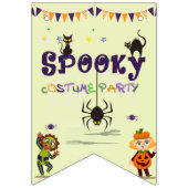 Spooky Halloween kostuum Kids Verjaardagsfeestje Vlaggetjes (Eerste vlag)