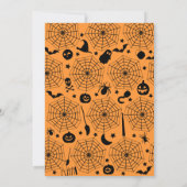 Spooky Halloween Kostuum Party Sinaasappel en Paar Kaart (Achterkant)