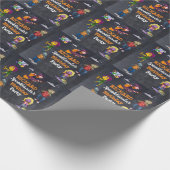 Spooky Halloween kostuum Verjaardag Wrapping Papie Cadeaupapier (Hoek)