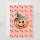 Spooky Halloween Kostuum Verjaardagsfeestuitnodigi Kaart (Achterkant)