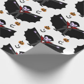 Spooky Halloween Kostuumfeest Dracula Vampire Cadeaupapier (Hoek)