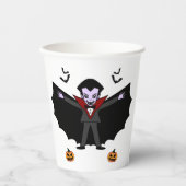 Spooky Halloween Kostuumfeest Dracula Vampire Papieren Bekers (Voorkant)