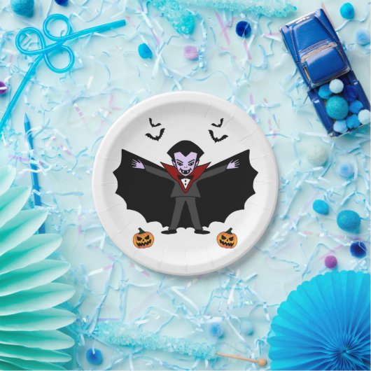 Spooky Halloween Kostuumfeest Dracula Vampire Papieren Bordje (Feest)