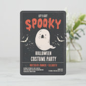 Spooky Halloween kostuumfeest Kaart (Staand voorkant)